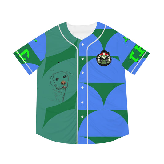 BOBO MOYER Men's Baseball Jersey (AOP) by $THCBand / Thaddeus & Crimson